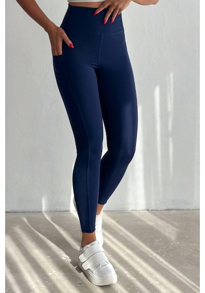 Balenbi Haute Kadın Yüksek Bel Toparlayıcı Çift Cepli Leggings Fitness Tayt 1092 Lacivert Balenbi Haute Kadın Yüksek Bel Toparlayıcı Çift Cepli Leggings Fitness Tayt 1092 Lacivert