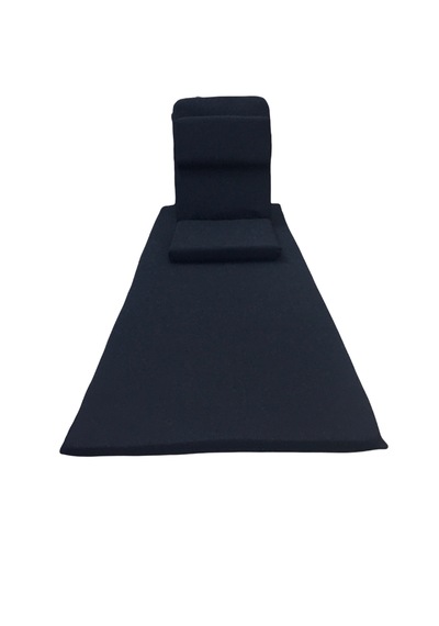 Backjack Meditasyon Sandalyesi Destekli Yer Minderi + 60x180 Kumaş Mat - Backjack 3xl Mat+backjack İkili Set Siyah