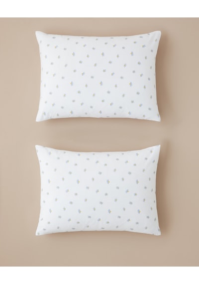 English Home Soft Daisy Kolay Ütülenir 2'li Yastık Kılıfı 50x70 Cm Mavi