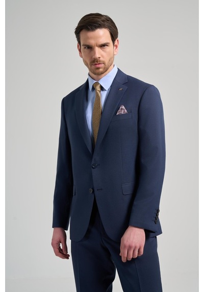 İmza Kendinden Desenli Bez Ayağı Mono Yaka Tam Astar Esnek 4 Drop Comfort Fit Takım Elbise 1001250169 Lacivert İmza Kendinden Desenli Bez Ayağı Mono Yaka Tam Astar Esnek 4 Drop Comfort Fit Takım Elbise 1001250169 Lacivert