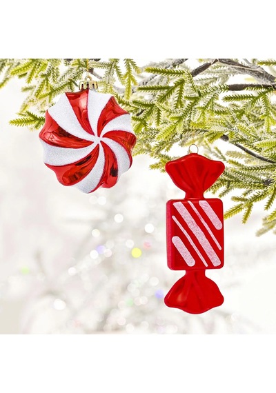 Asılabilir Yılbaşı Yeniyıl Ağacı Süsü Dev Şekerler Christmas New Year Giant Candies Gift Ornaments