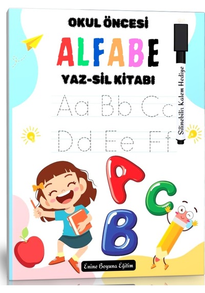 Okul Öncesi Alfabe Yaz-sil Kitabı