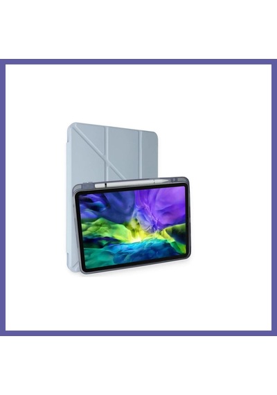 Bezos İpad Pro 11 2021 Kılıf Kalemlikli Hugo Tablet Kılıfı - Mavi Nıda