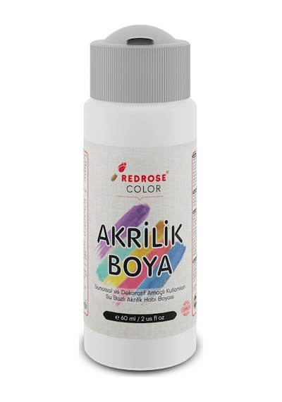 Red Rose Beyaz Akrilik Boya 60 ML