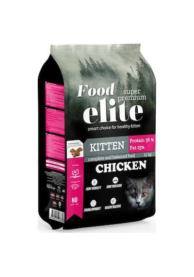 Food Elite Kitten Tavuklu Kedi Maması 15 KG