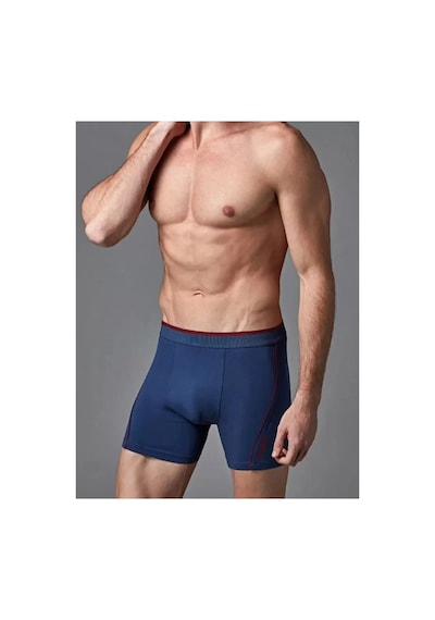 Eros Ers014 Compact Renkli Boxer Siyah - Lacivert