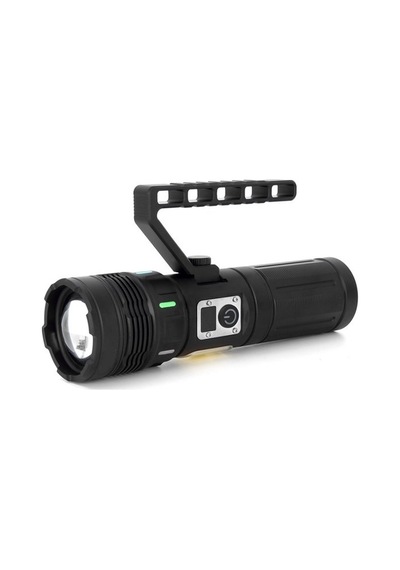 15000 Lümen Tg+cob Led Göstergeli Güçlü El Feneri Wt-703 Siyah