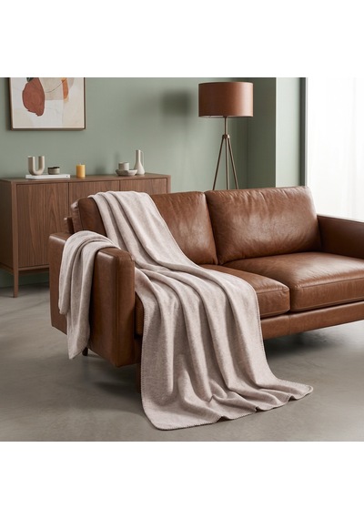 Maxstyle Sephia Tek Kişilik Battaniye Krem 150x200 Cm Renkli