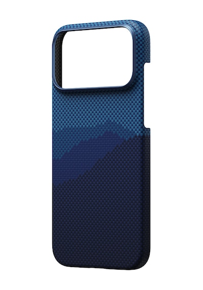 Apple Uyumlu iPhone 17 Pro Max Kılıf M-safe Şarjlı Aramid Fiber Pitaka Tactile Woven Starpeak Serisi Mavi Mavi