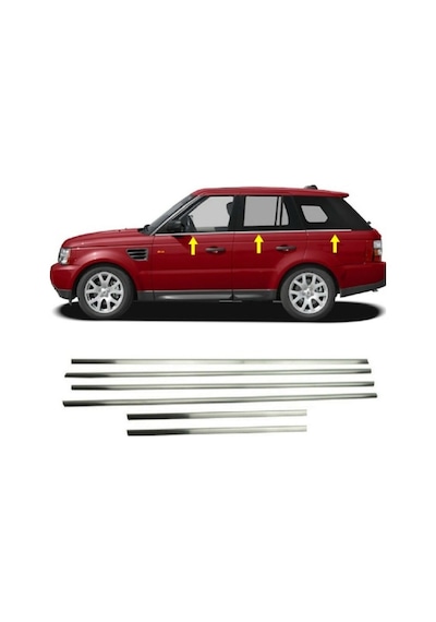 Range Rover Sport 2006-2012 Cam Çıtası Paslanmaz Çelik Krom 6 Prç Range Rover Sport 2006-2012 Cam Çıtası Paslanmaz Çelik Krom 6 Prç