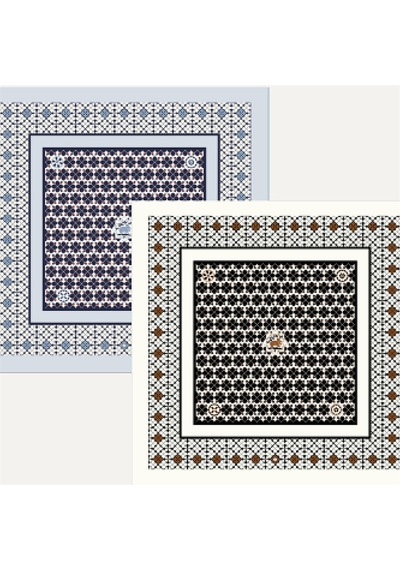 Deserto Fashion 2026 Avantgarde Serisi Çift Taraflı %100 İpek Twill Eşarp 90x90 Çok Renkli 09704177