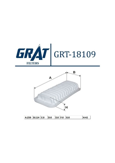 Grat 18109 Hava Filtresı 107 / C1 / Yarıs 99-