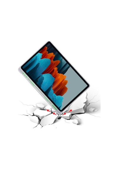 Samsung Galaxy Uyumlu Tab S6 Lite Sm-p610 10.4" Kılıf Kalem Bölmeli Standlı Katlanabilir Kalemlikli Silikon Kılıf