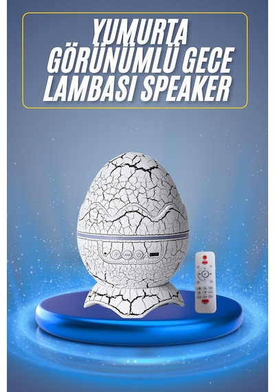 Bluetooth Hoparlör Dinozor Yumurtası Gece Masa Lambası Projektör 16737296