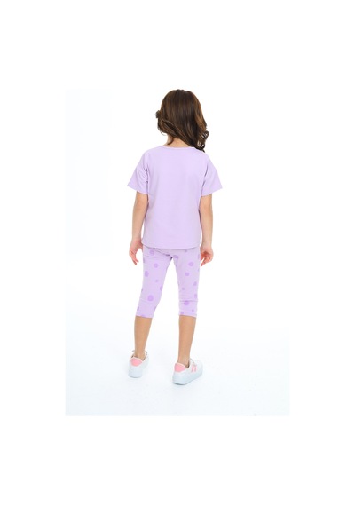 Toontoy Kids Toontoy Kız Çocuk Shıne On Baskılı Kaprili Takım Lila