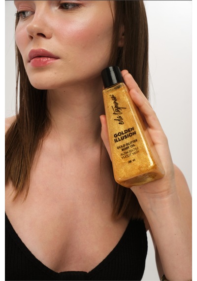 Eda Taşpınar Golden Illusion Altın Işıltılı Simli Vücut Yağı 200 ML