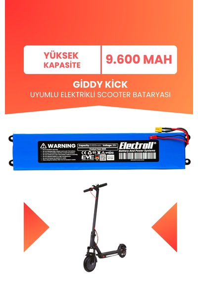 Giddy Kick Uyumlu Batarya 36v 9.600mah