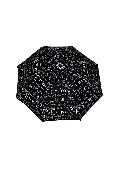 Herşey Nota Mc2 Fizik Unisex Desenli Siyah Şemsiye 330 Çok Renkli