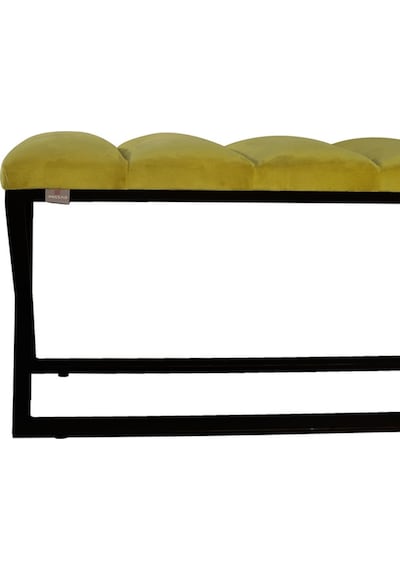 Varcera Black- Hardal Dilimli Model Puf & Bench & Koltuk & Oturma Bankı & Yatak Odası Önü