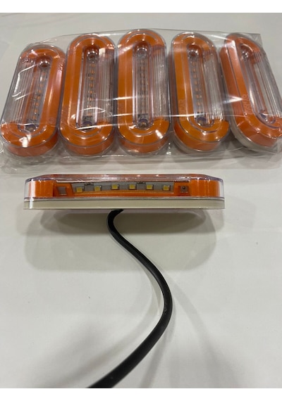 Ahmet Otomotiv 5 Adet Yeni Nesil Neon Yere De Işık Veren Yan Lamba Sarı Renk 12v-24v