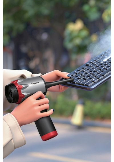 Matt Mcv22 Şarjlı Araç Süpürgesi Kırmızı 22.000pa Güçlü Vakumlu Mini Type-c Şarjlı 220ml