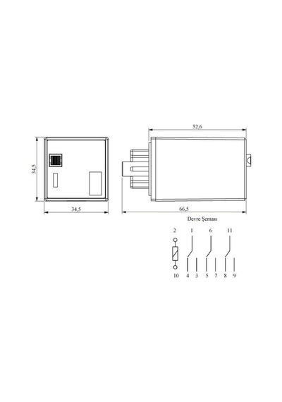 Emas Re1p11ac012 Röle 3 Kontak 11 Pin 12 V Ac