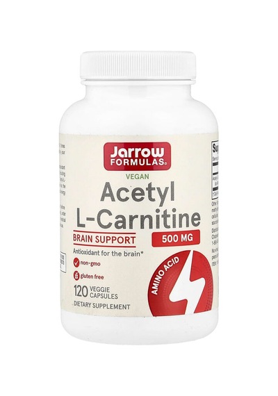 Jarrow Formulas, Vegan Acetyl L-carnitine, 500 Mg, 120 Veg Capsules Aromasız