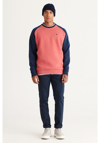 AC&Co / Altınyıldız Classics Erkek Lacı Mercan Oversize Bol Kesim Bisiklet Yaka Pamuklu Desenli Sweatshirt Lacivert - Mercan AC&Co / Altınyıldız Classics Erkek Lacı Mercan Oversize Bol Kesim Bisiklet Yaka Pamuklu Desenli Sweatshirt Lacivert - Mercan