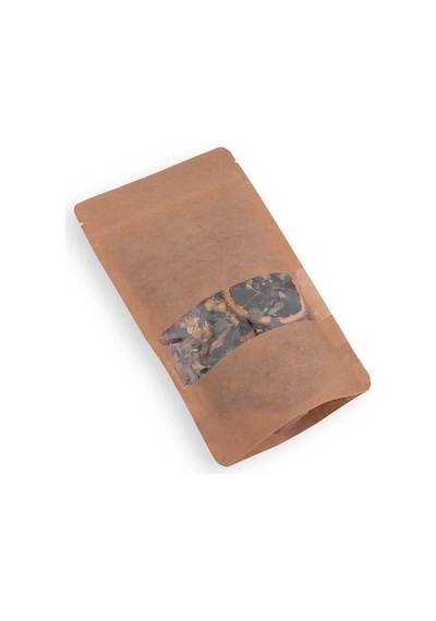 Kraft Pencereli Doypack 8,5x14,5x6 Cm 50 Adet