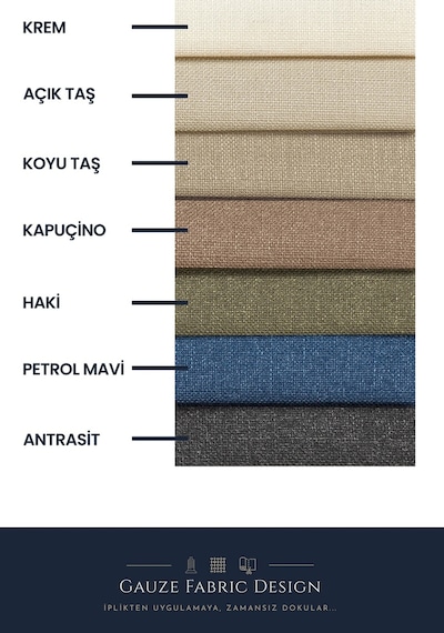 Gauze Fabric Design Capri Keten Dokulu Yüksek Kaliteli Petrol