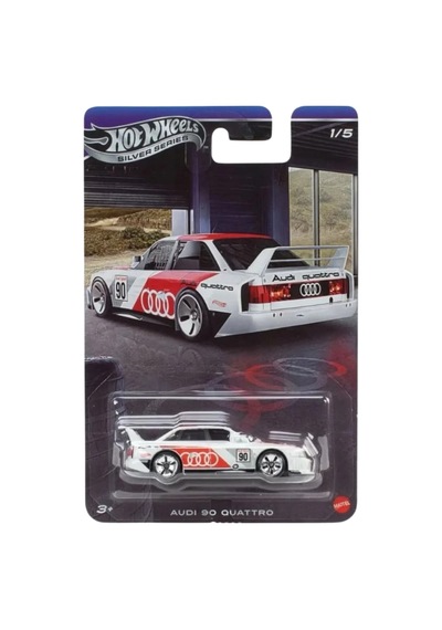 Hot Wheels Silver Series Audi 90 Quattro - Audi Beyaz-kırmızı 1/64 Diecast Model Araba Çok Renkli