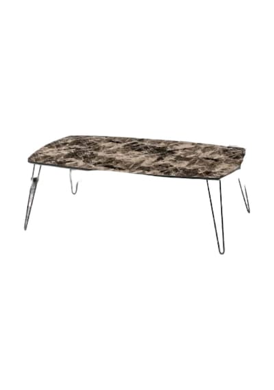 Orta Sehpa Osm Oval Model Parlak Ahşap Mermer Mdf Tabla Metal V A (410200553)