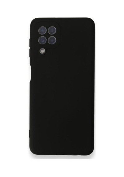 Samsung Galaxy M22 Uyumlu Kılıf Lansman Kapak Içi Kadife Doku Kamera Korumalı Silikon Siyah