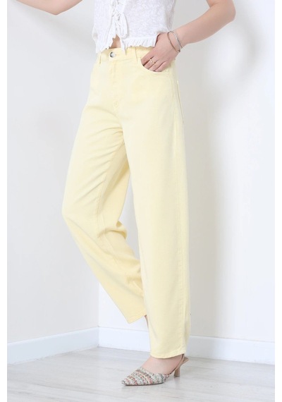 Modi Baggy Lyocell Kumaş Pantolon Sarı - 32345.1968. Açık Sarı