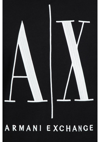 Armani Exchange Erkek Önde Ax Logolu Bisiklet Yaka Sweatshirt - Siyah Black