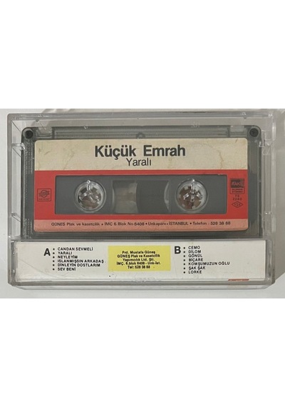 Küçük Emrah Yaralı Kaset Orjnal Dönem Kağıt Baskı Kaset