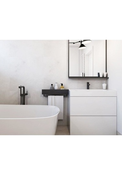 Havluluk Banyo Düzenleyici Metal Duvara Monte Havluluk Siyah