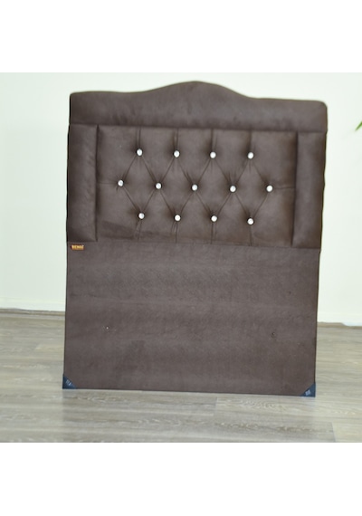 Başlık Lüx 90 cm Baby Face KAHVERENGİ Renk Kapitone Düz Kumaş El yapım