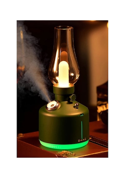 Nostaljik Gaz Lambası Tasarımlı, Şarjlı Led Masa Lambası Ve Dekoratif Hava Nemlendirici Aroma Difüzörü Orman Yeşili Nostaljik Gaz Lambası Tasarımlı, Şarjlı Led Masa Lambası Ve Dekoratif Hava Nemlendirici Aroma Difüzörü Orman Yeşili