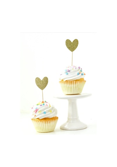 15li Kalp Dore Altın Kalp Bride To Be Cupcake Kürdani Söz Nişan Düğün Kına Bekarlığa Veda Süsleri