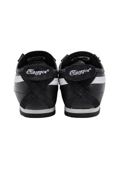 Tayger E-3222 Unisex Deri Sneaker Spor Ayakkabı Siyah / Beyaz Beyaz