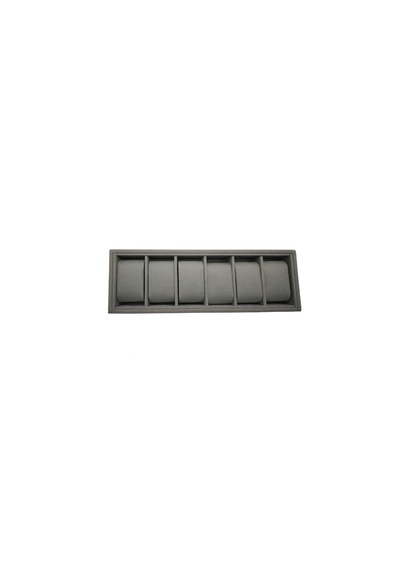 Woodini Gri Flok Kumaş 6'lı Saat Kutusu Yeni Nesil Ergonomik Yastıklı