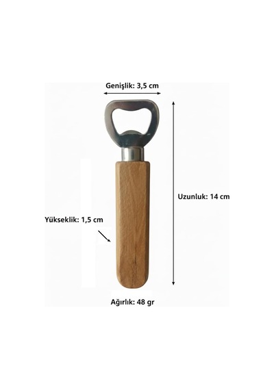Şişe Kapak Açacağı, Ahşap Saplı Metal Başlık 2 Diğer