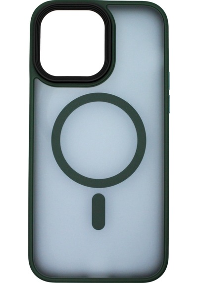 Apple Uyumlu iPhone 14 Pro Max Deep Kılıf Magsafe Şarj Destekli Kamera Korumalı Darbe Önleyici Kılıf Yeşil