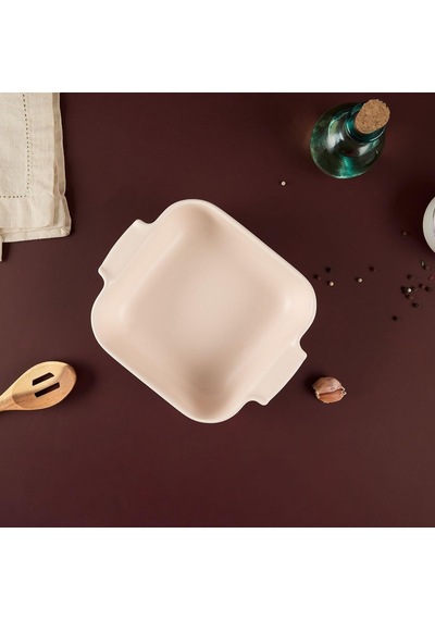 Yıldız Elissa Kare Fırın Kabı Mat Beyaz 21 Cm Çok Renkli