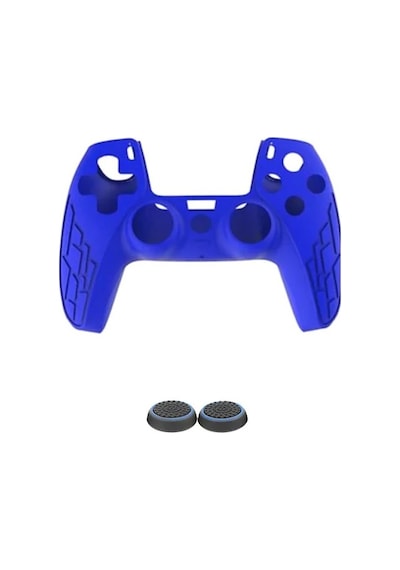 Cafele PS5 Dualsense Joystick Silikon Kılıf + Analog Koruyucu Lacivert