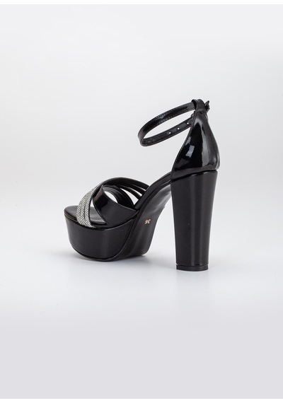 Dilimler Ayakkabı Çapraz Taşlı 40mm Siyah Rugan Kadın Platform Topuklu Abiye Ayakkabı-2836-siyah Dilimler Ayakkabı Çapraz Taşlı 40mm Siyah Rugan Kadın Platform Topuklu Abiye Ayakkabı-2836-siyah