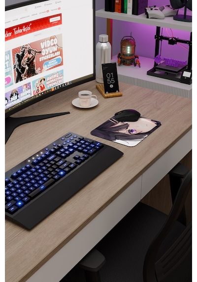 Bunny Girl Senpai Anime V5 - 22x18 Gaming Kauçuk Kaymaz Taban Mouse Pad Fare Altlığı