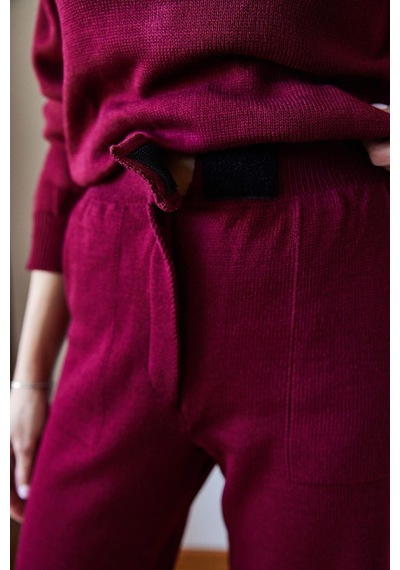 Shade Kadın Beli Cırt Detaylı Basic Triko Alt-üst Takım 60651006 - Bordo