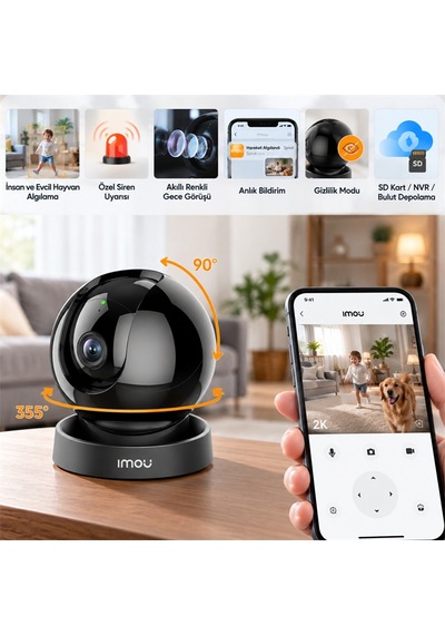 Imou Ipc-s2dp-5r1s Rex 3d-r1 Akıllı Takip İki Yönlü Konuşma Gece Görüşlü 5mp Wi-fi Kamera
